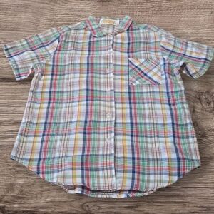 LITTLE BOY'S YOUTH PARK PLAID BUTTON DOWN SHIRT